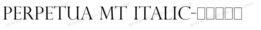 Perpetua MT Italic字体转换